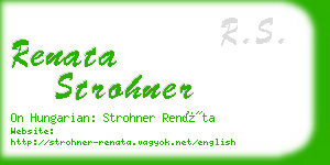 renata strohner business card